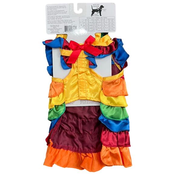 Tropical Jungle Carmen Miranda Pet Dog Cat 2-Piece Ruffle Costume sz S NEW Tag - Picture 4 of 5
